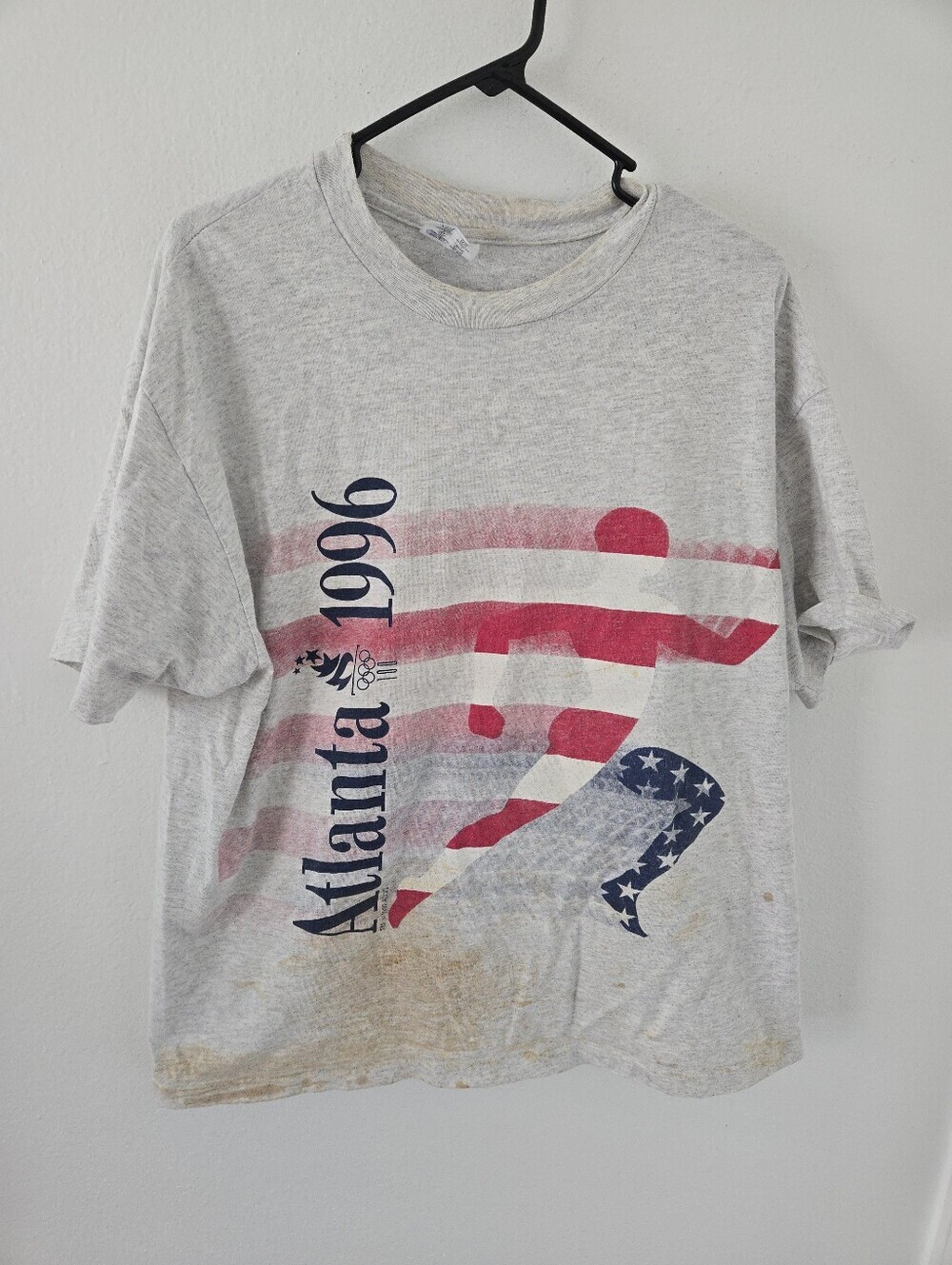 Vintage Atlanta Olympics 1992 Champion T Shirt Mens XL T Shirt USA 90s Naturally